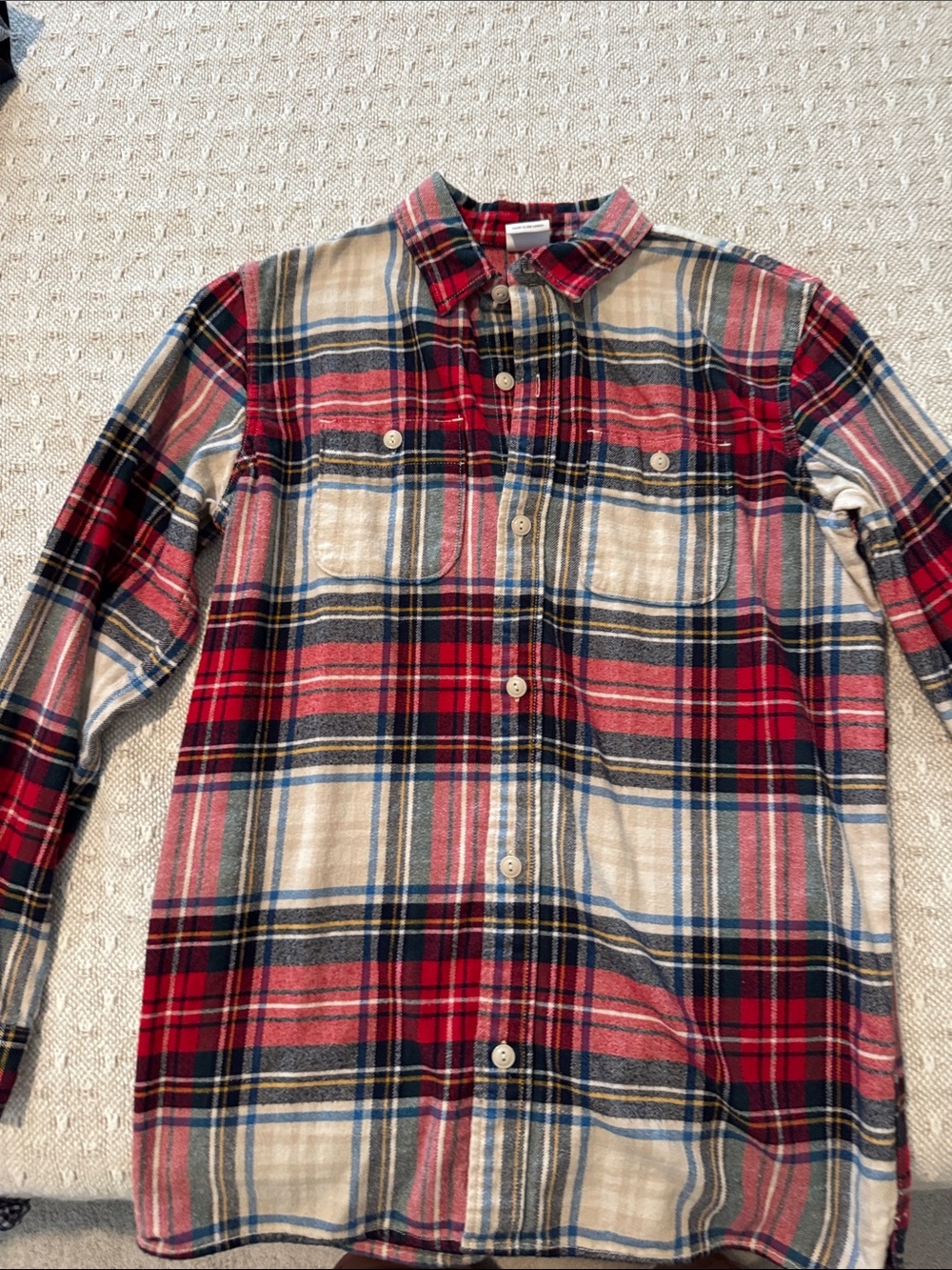 GAP Boy’s Plaid Flannel Button-Down Shirt